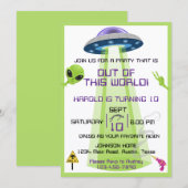 Alien Out of the World Any Age Birthday Kaart (Voorkant / Achterkant)