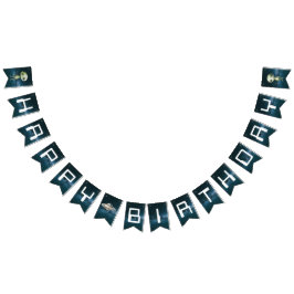 Alien Outer Space Happy Birthday Bunting Flags Vlaggetjes