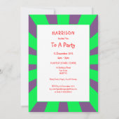 Alien Outer Space Kinder Fun Cute Birthday Party Kaart (Achterkant)