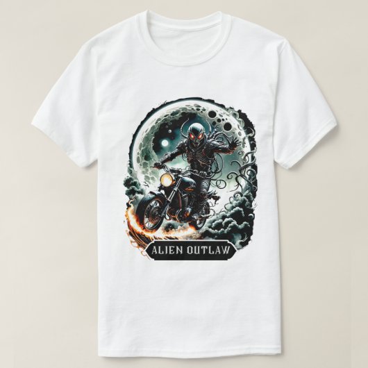 Alien Outlaw Motorcycle T-shirt (Design voorkant)