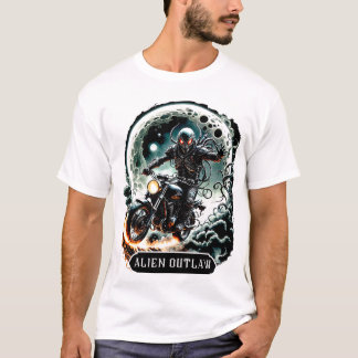 Alien Outlaw Motorcycle T-shirt