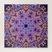 Alien Paarse Psychedelische Kaleidoscopische Manda Legpuzzel (Verticaal)