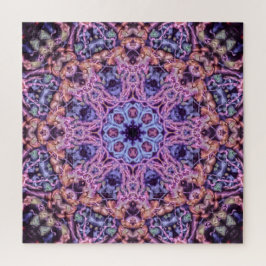 Alien Paarse Psychedelische Kaleidoscopische Manda Legpuzzel
