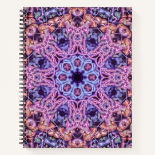 Alien Paarse Psychedelische Kaleidoscopische Manda Notitieboek