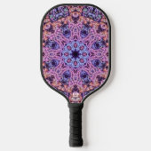 Alien Paarse Psychedelische Kaleidoscopische Manda Pickleball Paddle (Voorkant)