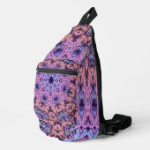 Alien Paarse Psychedelische Kaleidoscopische Manda Sling Bag (Rechterhoek)