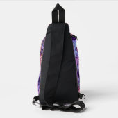 Alien Paarse Psychedelische Kaleidoscopische Manda Sling Bag (Achterkant)