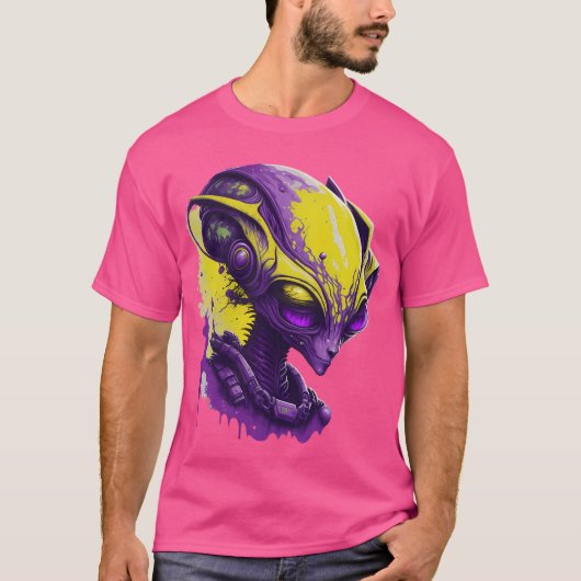 Alien Paarse T-shirt (Voorkant)