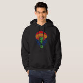 Alien paddenstoel hoofd Pet met Mandala Hoodie (Voorkant volledig)