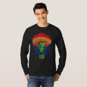 Alien paddenstoel hoofd Pet met Mandala T-shirt (Voorkant volledig)