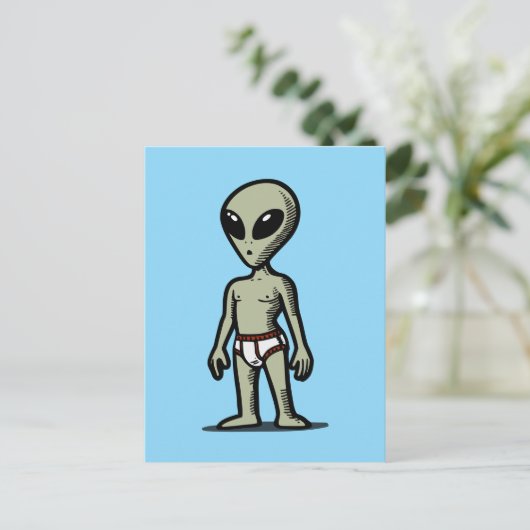 Alien Pants Briefkaart (Staand voorkant)