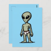 Alien Pants Briefkaart (Voorkant / Achterkant)