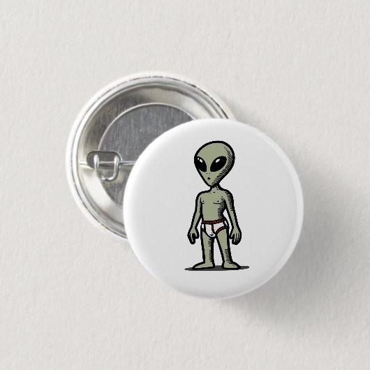 Alien Pants Ronde Button 3,2 Cm (Voorkant /achterkant)
