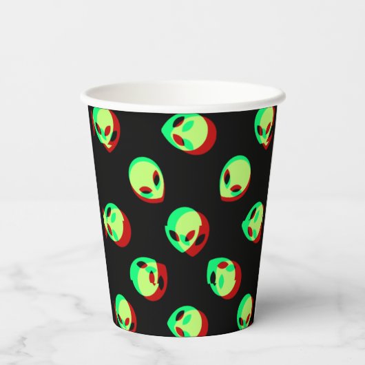 Alien Paper cup Papieren Bekers (Achterkant)