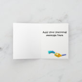 Alien Party-briefkaart - aangepast bericht Kaart (Binnen)