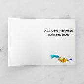 Alien Party wenskaart - aangepast bericht Kaart (Binnen)