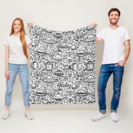 Alien Pattern Fleece Deken