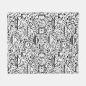 Alien Pattern Fleece Deken (Voorkant (Horizontaal))