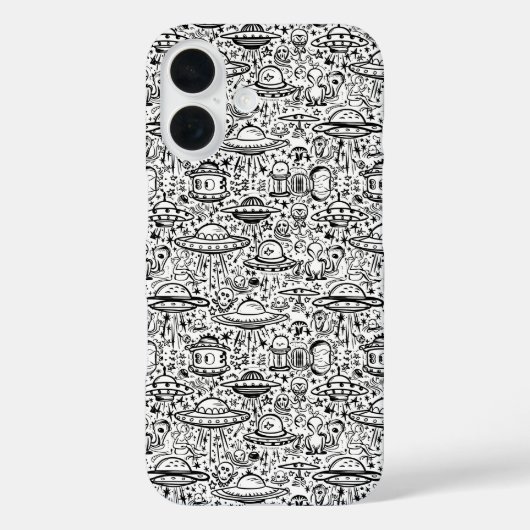 Alien Pattern Telefoonhoes Case-Mate iPhone Case (Achterkant)