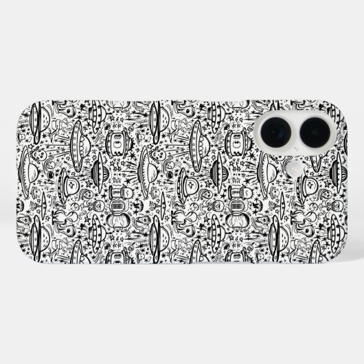Alien Pattern Telefoonhoes Case-Mate iPhone Case (Achterkant (horizontaal))