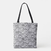 Alien Pattern Tote Bag (Achterkant)