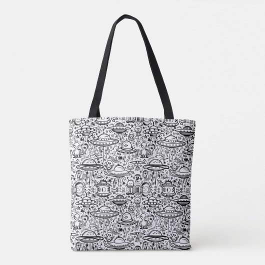 Alien Pattern Tote Bag (Achterkant)
