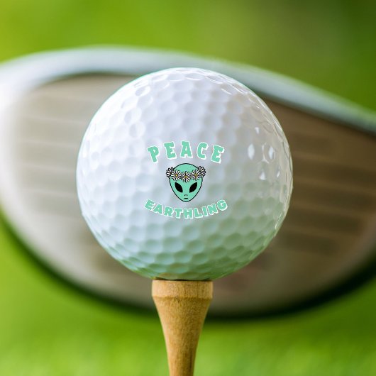 Alien - Peace Earthling Golfballen