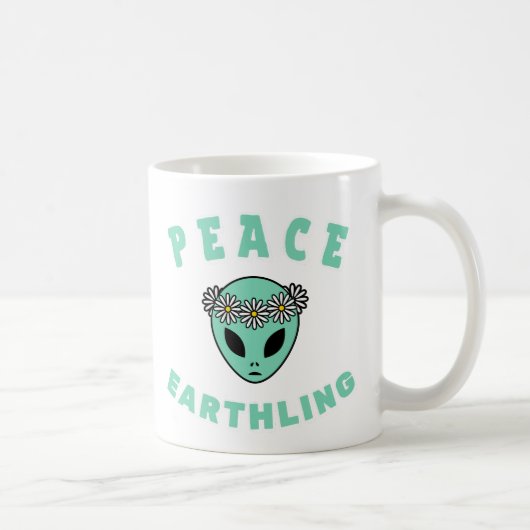Alien - Peace Earthling Koffiemok (Rechts)
