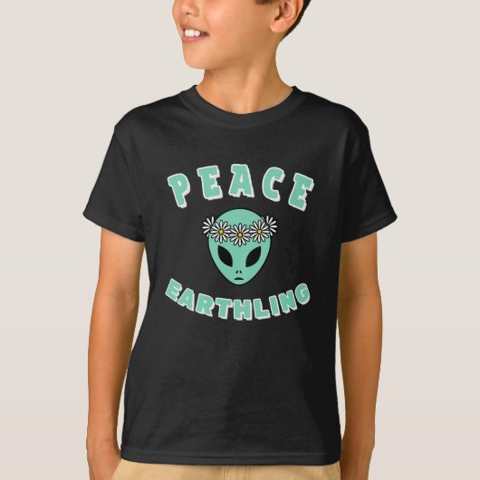 Alien - Peace Earthling T-shirt (Voorkant)