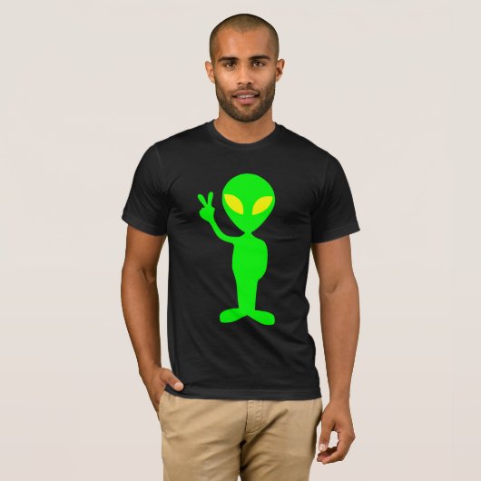 ALIEN PEACE GRAPPIG T-SHIRT (Voorkant volledig)