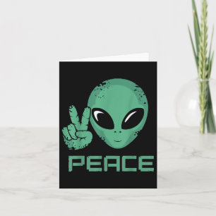 Alien Peace Hippie Ufo Kaart