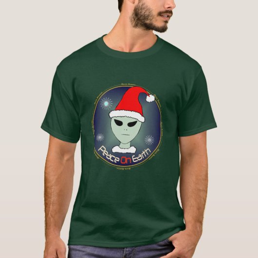 Alien Peace on Earth Shirt (Voorkant)