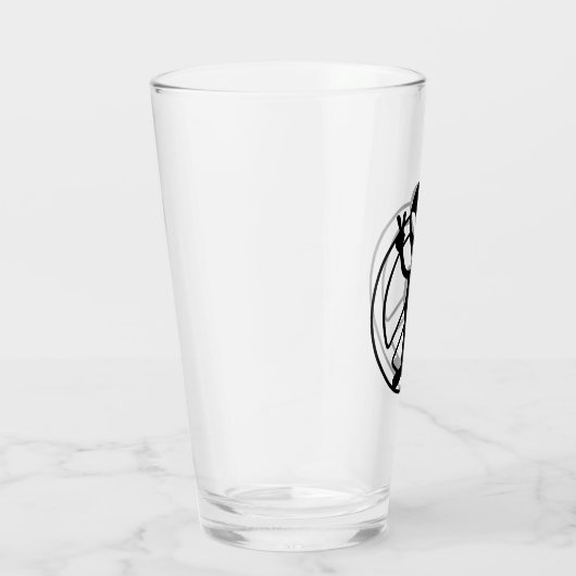 Alien Peace Sign Pint Drink glas (Rechts)