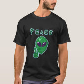 Alien Peace Sign T-Shirt (Voorkant)