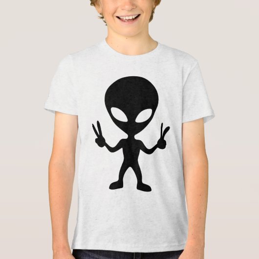 alien peace Tri-Blend shirt (Voorkant)