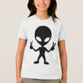 alien peace Tri-Blend shirt (Voorkant)