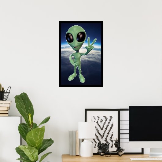 Alien - Peace V Sign Poster (Thuiskantoor)