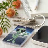 Alien - Peace V Sign Sleutelhanger (Voorkant Rechts)