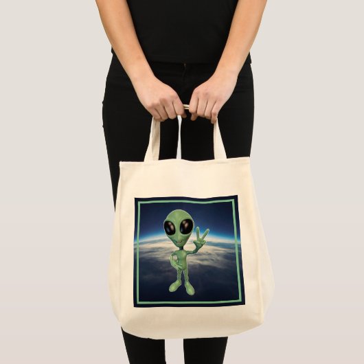 Alien - Peace V Sign Tote Bag (Voorkant (product))