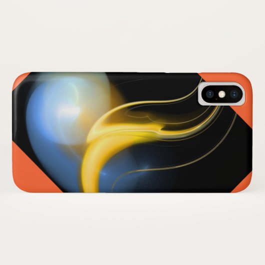 ALIEN PEARL blauw zwart geel Case-Mate iPhone Case (Achterkant (horizontaal))