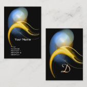ALIEN PEARL MONOGRAM Levendig zwart geel blauw Visitekaartje (Voorkant / Achterkant)