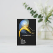 ALIEN PEARL MONOGRAM Levendig zwart geel blauw Visitekaartje (Staand voorkant)