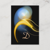 ALIEN PEARL MONOGRAM Levendig zwart geel blauw Visitekaartje (Achterkant)