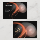 ALIEN PEARL MONOGRAM Levendig zwart roze wit Visitekaartje (Voorkant / Achterkant)