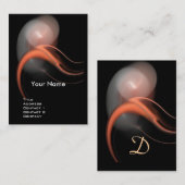 ALIEN PEARL MONOGRAM Levendig zwart roze wit Visitekaartje (Voorkant / Achterkant)