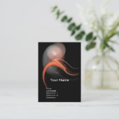 ALIEN PEARL MONOGRAM Levendig zwart roze wit Visitekaartje (Staand voorkant)