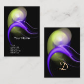 ALIEN PEARL MONOGRAM Levendig zwart violet Visitekaartje (Voorkant / Achterkant)