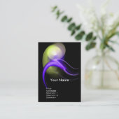 ALIEN PEARL MONOGRAM Levendig zwart violet Visitekaartje (Staand voorkant)