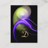 ALIEN PEARL MONOGRAM Levendig zwart violet Visitekaartje (Achterkant)