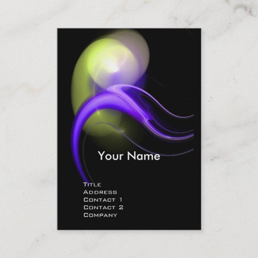 ALIEN PEARL MONOGRAM Levendig zwart violet Visitekaartje (Voorkant)